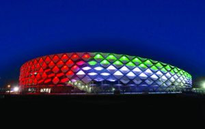 Hazza Bin Zayed Stadium is a sports investment and a tourist attraction